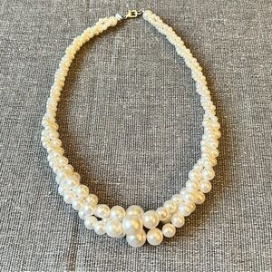 Elegant RMN Faux Pearl Multi Strand Necklace